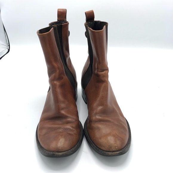 COLE HAAN Nike Air Chelsea Boot Heeled Bootie Ankle Cognac Leather Women Pull On - Picture 3 of 14